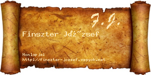 Finszter József névjegykártya