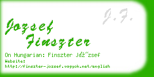 jozsef finszter business card